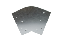 Gegalvaniseerde bocht 45 graden afmetingen 220x80 mm