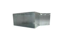 Instort ventilatiekanaal bocht 45 graden 300x80 horizontaal