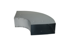 Instort ventilatiekanaal bocht 90 graden 300x80 horizontaal