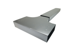 T-stuk 90 graden 220x80 mm - 220x80 mm tbv instortkanaal