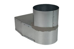 Lepe hoekstuk 220x80 mm naar diameter 150 mm