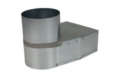 Lepe hoekstuk 220x80 mm naar diameter 150 mm