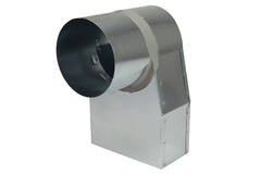 Lepe hoekstuk 220x80 mm naar diameter 150 mm