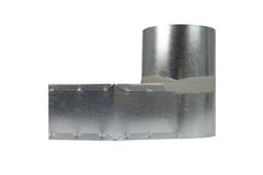 Lepe hoekstuk 220x80 mm naar diameter 150 mm