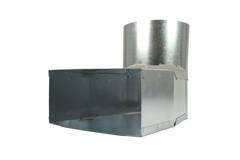 Lepe hoekstuk 220x80 mm naar diameter 150 mm