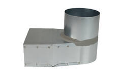 Lepe hoekstuk 220x80 mm naar diameter 160 mm