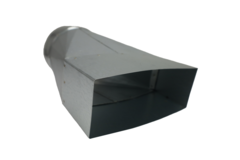 Verloopstuk 220x80 mm naar diameter 150 mm tbv instortkanaal