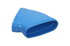 Wavin Ventiza bocht 45 graden PVC ovaal 235x80 mm horizontaal M/S