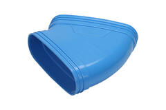 Wavin Ventiza bocht 45 graden PVC ovaal 235x80 mm horizontaal M/S