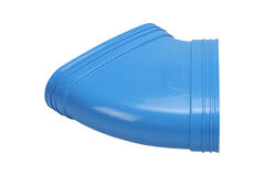 Wavin Ventiza bocht 45 graden PVC ovaal 235x80 mm horizontaal M/S