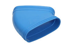 Wavin Ventiza bocht 45 graden PVC ovaal 235x80 mm horizontaal M/S