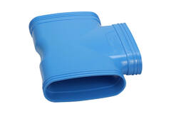 Wavin Ventiza T-stuk 90 graden PVC ovaal 235x80 mm M/M/M