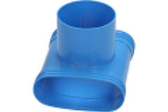 Wavin Ventiza T-stuk PVC ovaal 235x80 mm met diameter 160 mm M/M/M
