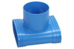 Wavin Ventiza T-stuk PVC ovaal 235x80 mm met diameter 160 mm M/M/M