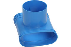 Wavin Ventiza T-stuk PVC ovaal 235x80 mm met diameter 160 mm M/M/M
