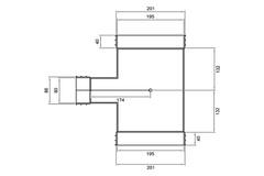 Wavin Ventiza T-stuk PVC ovaal 195x80 mm M/M/M
