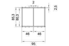 Wavin Ventiza lijmmof PVC ovaal 235x80 mm M/M