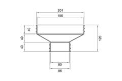 Wavin Ventiza verloop PVC ovaal 195x80 mm naar 80 mm M/M