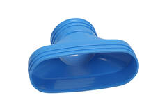 Wavin Ventiza verloop PVC ovaal 195x80 mm naar 80 mm M/M