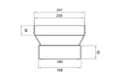Wavin Ventiza verloop PVC ovaal 235x80 mm naar 160 mm M/M