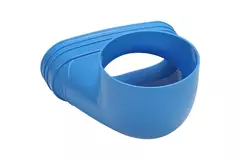 Wavin Ventiza eindstuk 90 graden PVC ovaal 195x80x70 mm met diameter 125 mm M/M