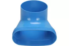 Wavin Ventiza eindstuk 90 graden PVC ovaal 195x80x70 mm met diameter 125 mm M/M