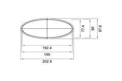 Wavin Ventiza eindkap PVC ovaal kanaal 195x80 mm