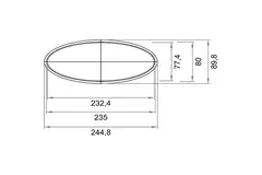 Wavin Ventiza eindkap PVC ovaal kanaal 235x80 mm