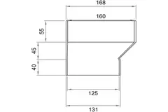 Wavin Ventiza verloop PVC rond 160 mm naar 125 mm excentrisch S/M