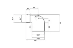 Wavin Ventiza eindstuk 90 graden PVC rond 125x80x100 mm M/M