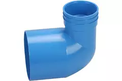 Wavin Ventiza eindstuk 90 graden PVC rond 125x80x100 mm M/M