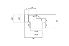 Wavin Ventiza eindstuk 90 graden PVC rond 125x80x70 mm M/M
