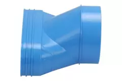Wavin Ventiza verloop PVC ovaal 195x80 mm naar 125 mm excentrisch M/S