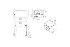 Buisventilator 250mm geïsoleerd - ISORX 250 EC K 01