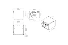 Buisventilator 400mm geïsoleerd - ISOR 400 EC K 01