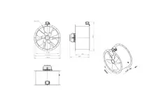 Axiaal 710 mm kanaalventilator - AL 710 D4 01 CFG