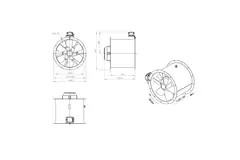 Axiaal 500 mm kanaalventilator - AL 500 D2 01 CFG