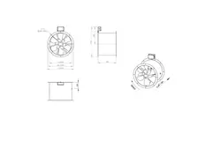 Axiaal 450 mm kanaalventilator rookgas F300- AL 450 D4 F3 01 CFG