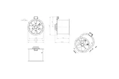 Axiaal 500 mm kanaalventilator rookgas F300- AL 500 D2 F3 01 CFG
