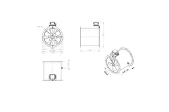Axiaal 355 mm kanaalventilator - AL 355 D42U 02 CFG