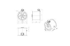 Axiaal 400 mm kanaalventilator - AL 400 D4 02 CFG