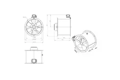 Axiaal 450 mm kanaalventilator - AL 450 D2 01 CFG