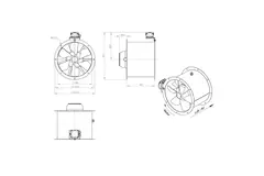 Axiaal 450 mm kanaalventilator - AL 450 D42U 01 CFG