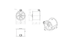 Axiaal 500 mm kanaalventilator - AL 500 D42U 02 CFG