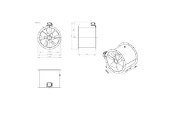 Axiaal 500 mm kanaalventilator - AL 500 D4 02 CFG
