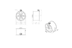 Axiaal 630 mm kanaalventilator - AL 630 D84U 01 CFG