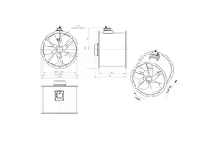 Axiaal 800 mm kanaalventilator - AL 800 D4 05 CFG