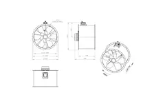 Axiaal 900 mm kanaalventilator - AL 900 D6 03 CFG