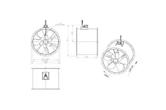 Axiaal 800 mm kanaalventilator - AL 800 D4 02 CFG