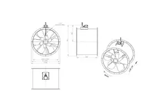 Axiaal 800 mm kanaalventilator - AL 800 D6 01 CFG